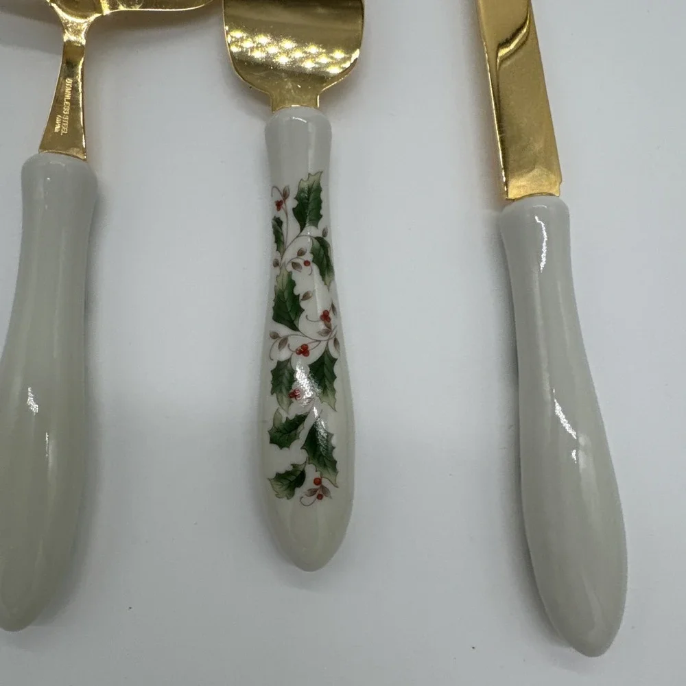 Home For Holidays Cheese Serving Set Ceramic Handles
